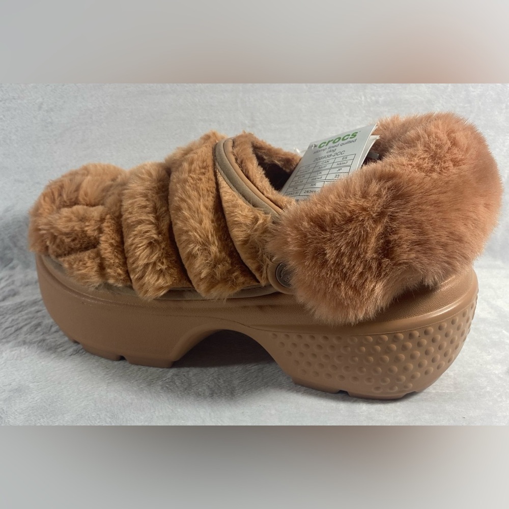 CROCS Stomp Quilted Clog 208938-2CC Cork Brown Size W7 M5 NWT